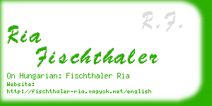 ria fischthaler business card